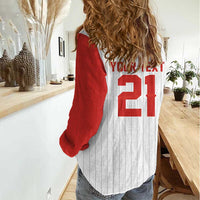 Custom Dripping Baseball Canada Women Casual Shirt