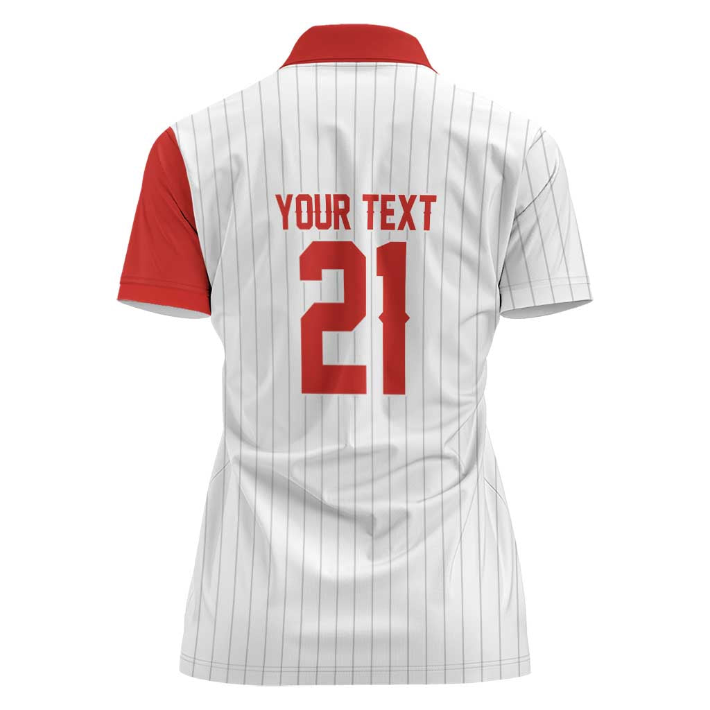Custom Dripping Baseball Canada Women Polo Shirt