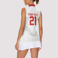 Custom Dripping Baseball Canada Women Sleeveless Polo Shirt