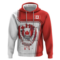 Custom Dripping Baseball Canada Zip Hoodie