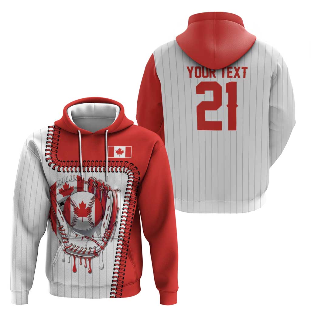 Custom Dripping Baseball Canada Zip Hoodie