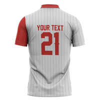 Custom Dripping Baseball Canada Zipper Polo Shirt