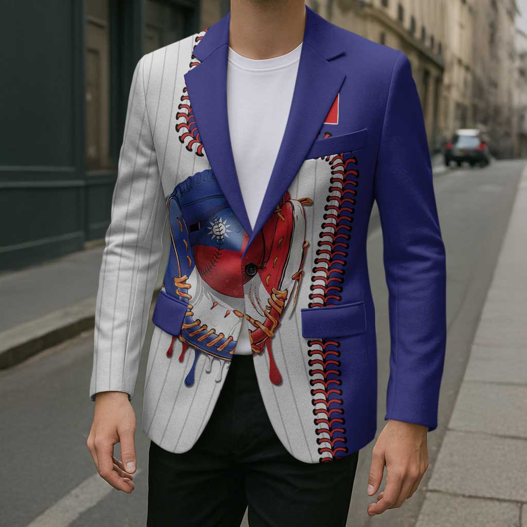 Custom Dripping Baseball Chinese Taipei Blazer