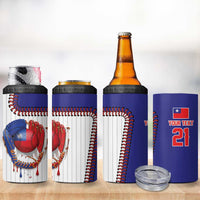 Custom Dripping Baseball Chinese Taipei 4 in 1 Can Cooler Tumbler