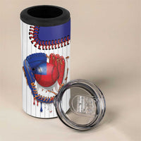 Custom Dripping Baseball Chinese Taipei 4 in 1 Can Cooler Tumbler