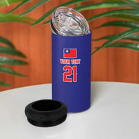 Custom Dripping Baseball Chinese Taipei 4 in 1 Can Cooler Tumbler