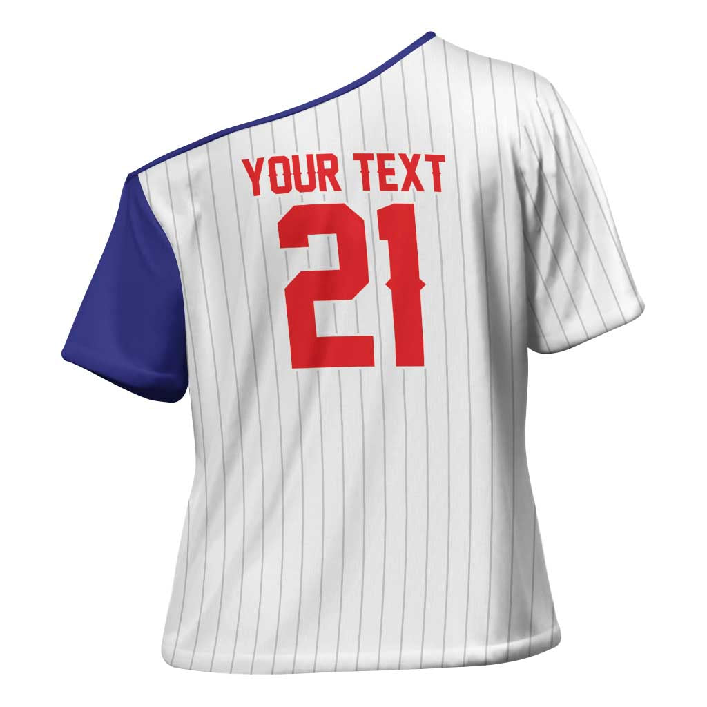 Custom Dripping Baseball Chinese Taipei Cross Shoulder Shirt
