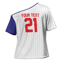 Custom Dripping Baseball Chinese Taipei Cross Shoulder Shirt