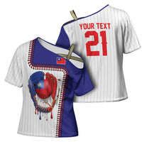 Custom Dripping Baseball Chinese Taipei Cross Shoulder Shirt