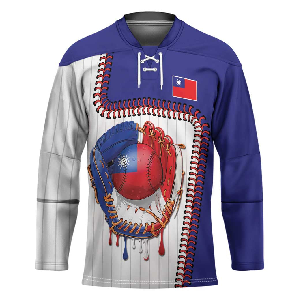 Custom Dripping Baseball Chinese Taipei Hockey Jersey