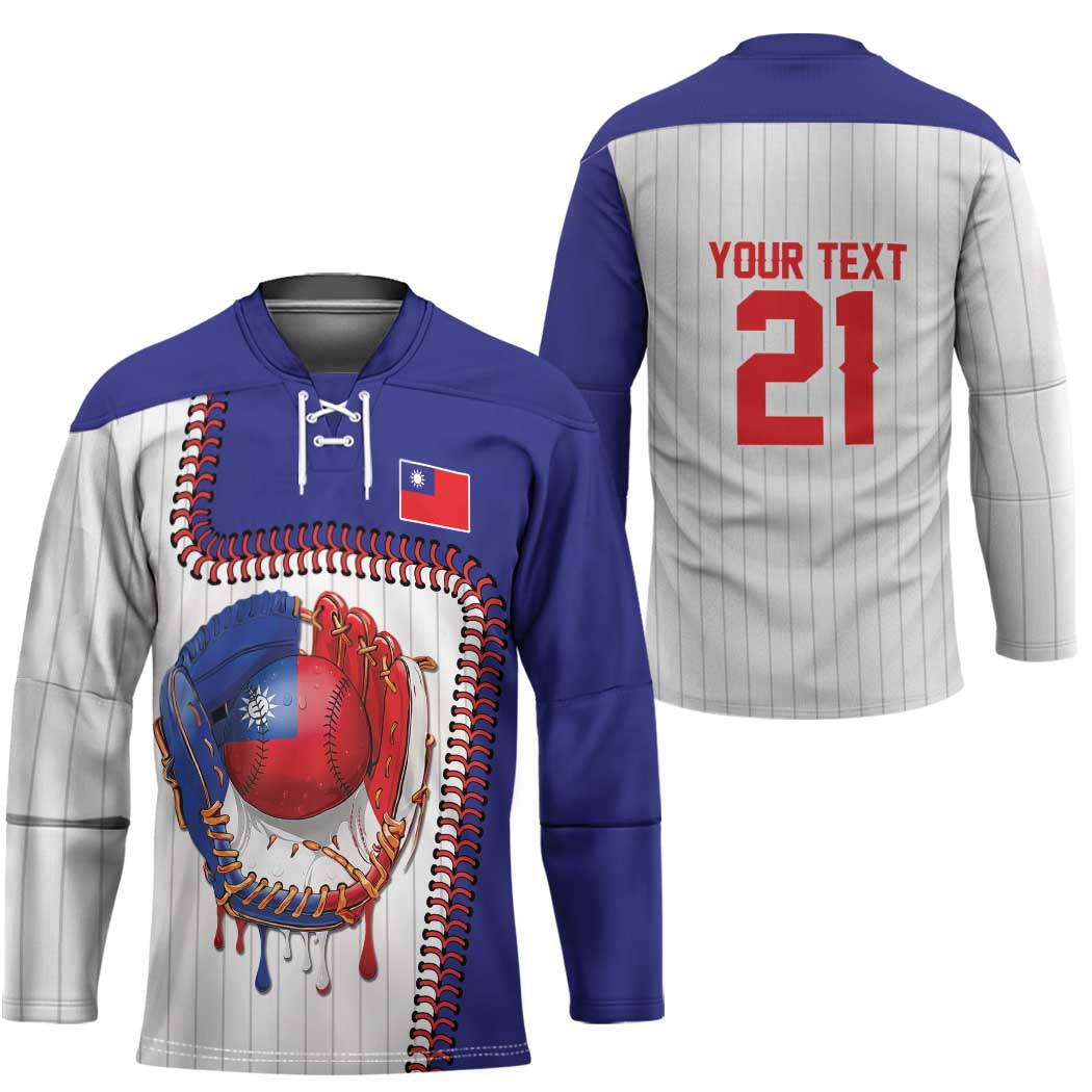 Custom Dripping Baseball Chinese Taipei Hockey Jersey