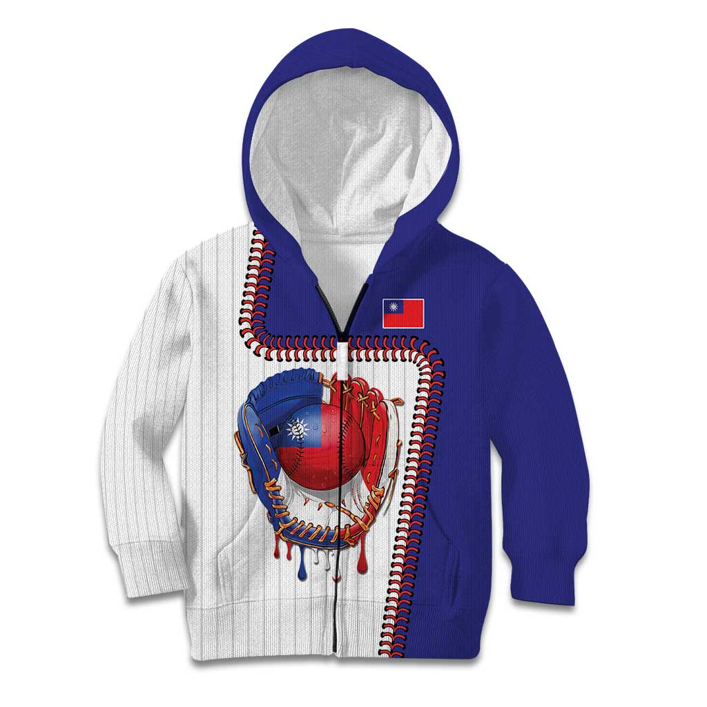 Custom Dripping Baseball Chinese Taipei Kid Hoodie