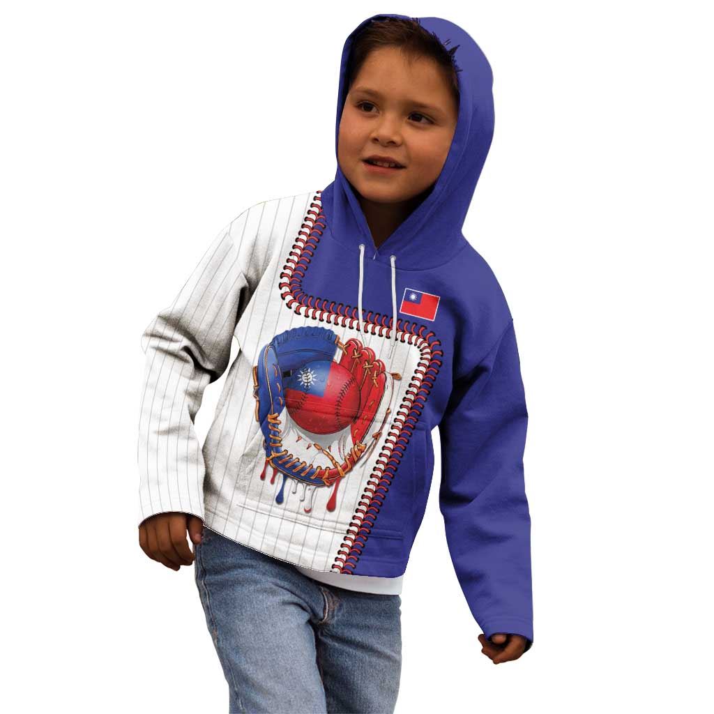 Custom Dripping Baseball Chinese Taipei Kid Hoodie