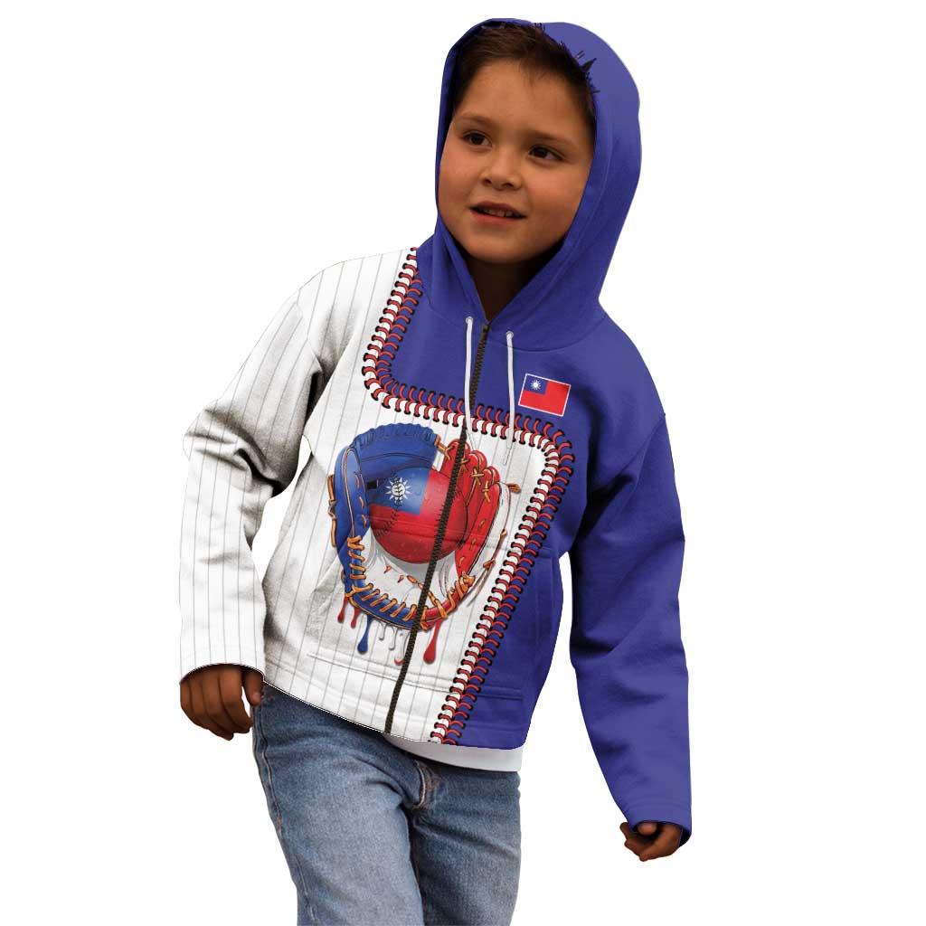 Custom Dripping Baseball Chinese Taipei Kid Hoodie