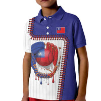 Custom Dripping Baseball Chinese Taipei Kid Polo Shirt