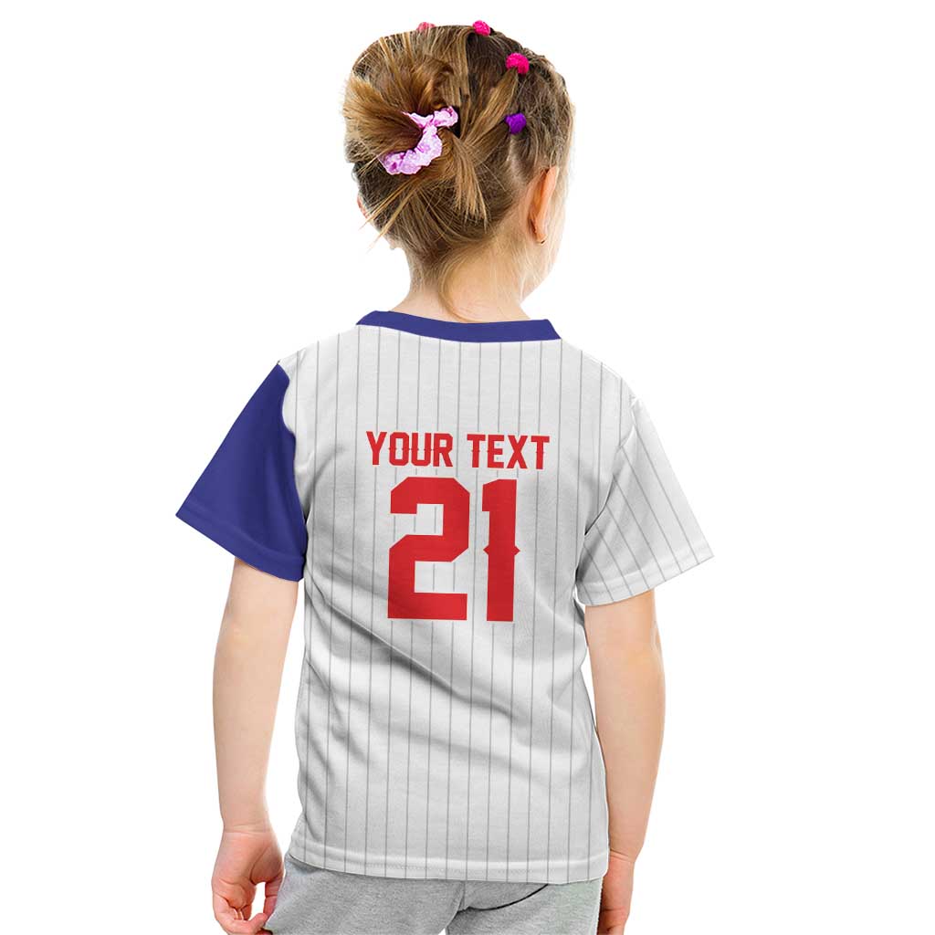 Custom Dripping Baseball Chinese Taipei Kid T Shirt