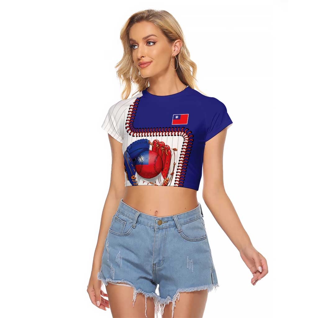 Custom Dripping Baseball Chinese Taipei Raglan Cropped T Shirt