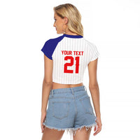 Custom Dripping Baseball Chinese Taipei Raglan Cropped T Shirt