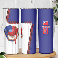 Custom Dripping Baseball Chinese Taipei Skinny Tumbler