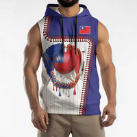 Custom Dripping Baseball Chinese Taipei Sleeveless Hoodie