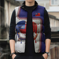 Custom Dripping Baseball Chinese Taipei Sleeveless Puffer Jacket