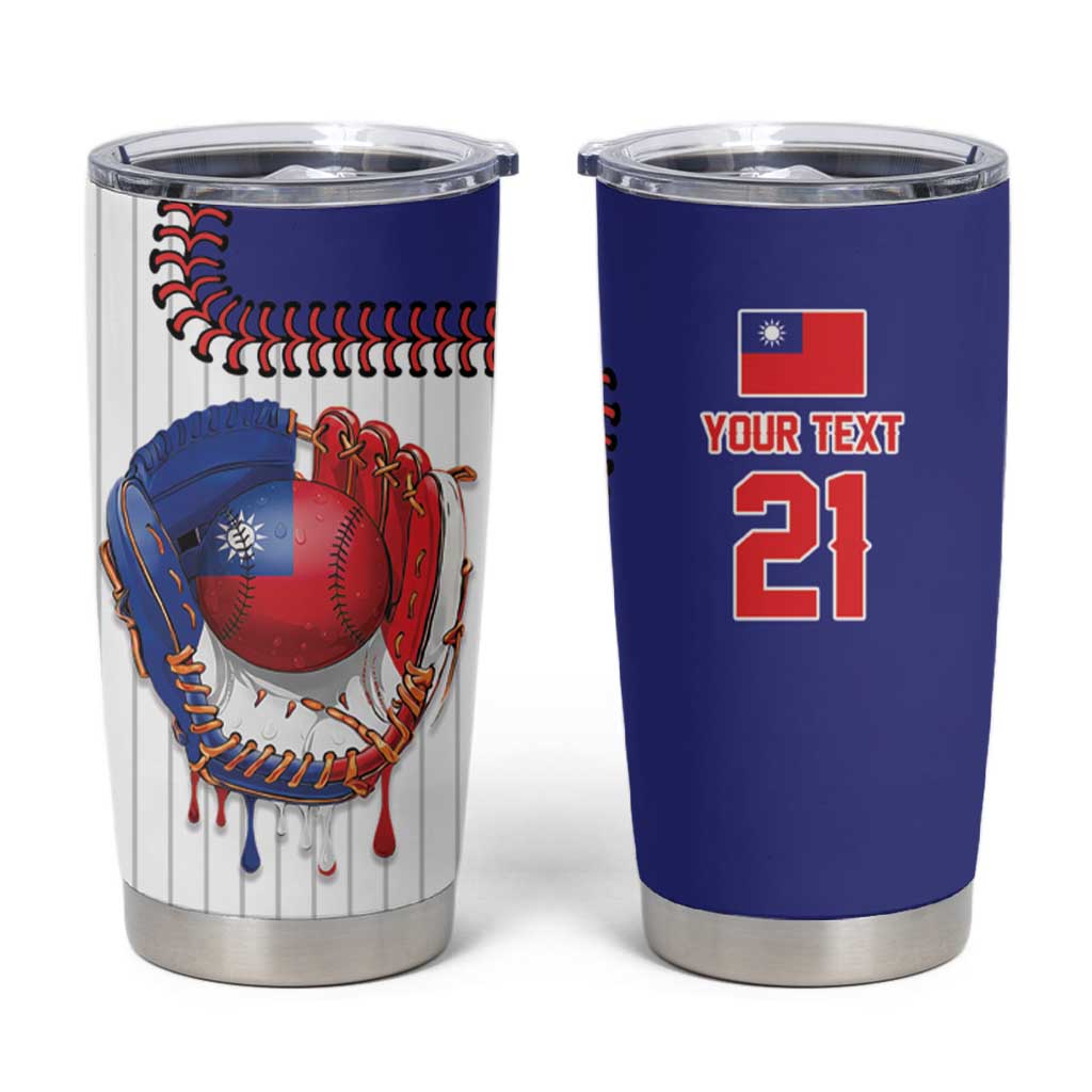 Custom Dripping Baseball Chinese Taipei Tumbler Cup