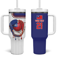 Custom Dripping Baseball Chinese Taipei Tumbler With Handle