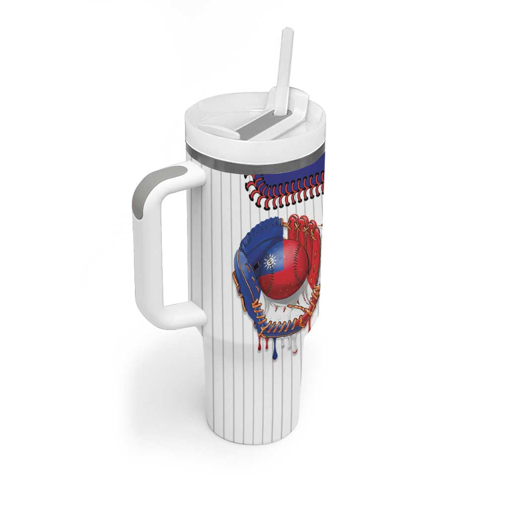 Custom Dripping Baseball Chinese Taipei Tumbler With Handle