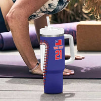 Custom Dripping Baseball Chinese Taipei Tumbler With Handle