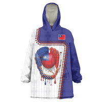 Custom Dripping Baseball Chinese Taipei Wearable Blanket Hoodie