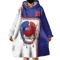 Custom Dripping Baseball Chinese Taipei Wearable Blanket Hoodie