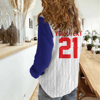 Custom Dripping Baseball Chinese Taipei Women Casual Shirt