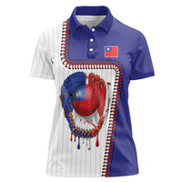 Custom Dripping Baseball Chinese Taipei Women Polo Shirt