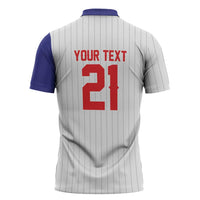 Custom Dripping Baseball Chinese Taipei Zipper Polo Shirt