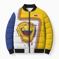 Custom Dripping Baseball Colombia Bomber Puffer Jacket