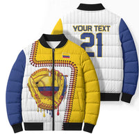 Custom Dripping Baseball Colombia Bomber Puffer Jacket
