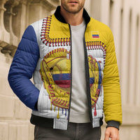 Custom Dripping Baseball Colombia Bomber Puffer Jacket