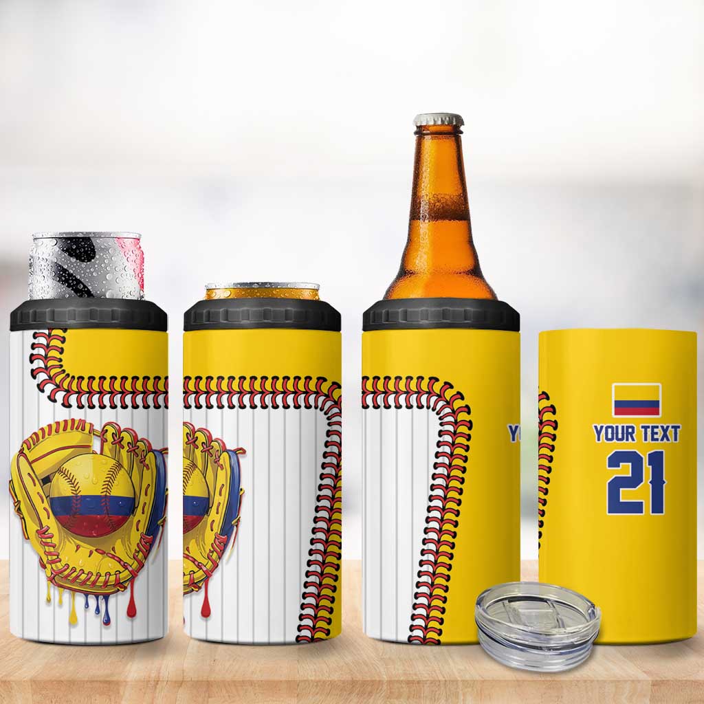 Custom Dripping Baseball Colombia 4 in 1 Can Cooler Tumbler