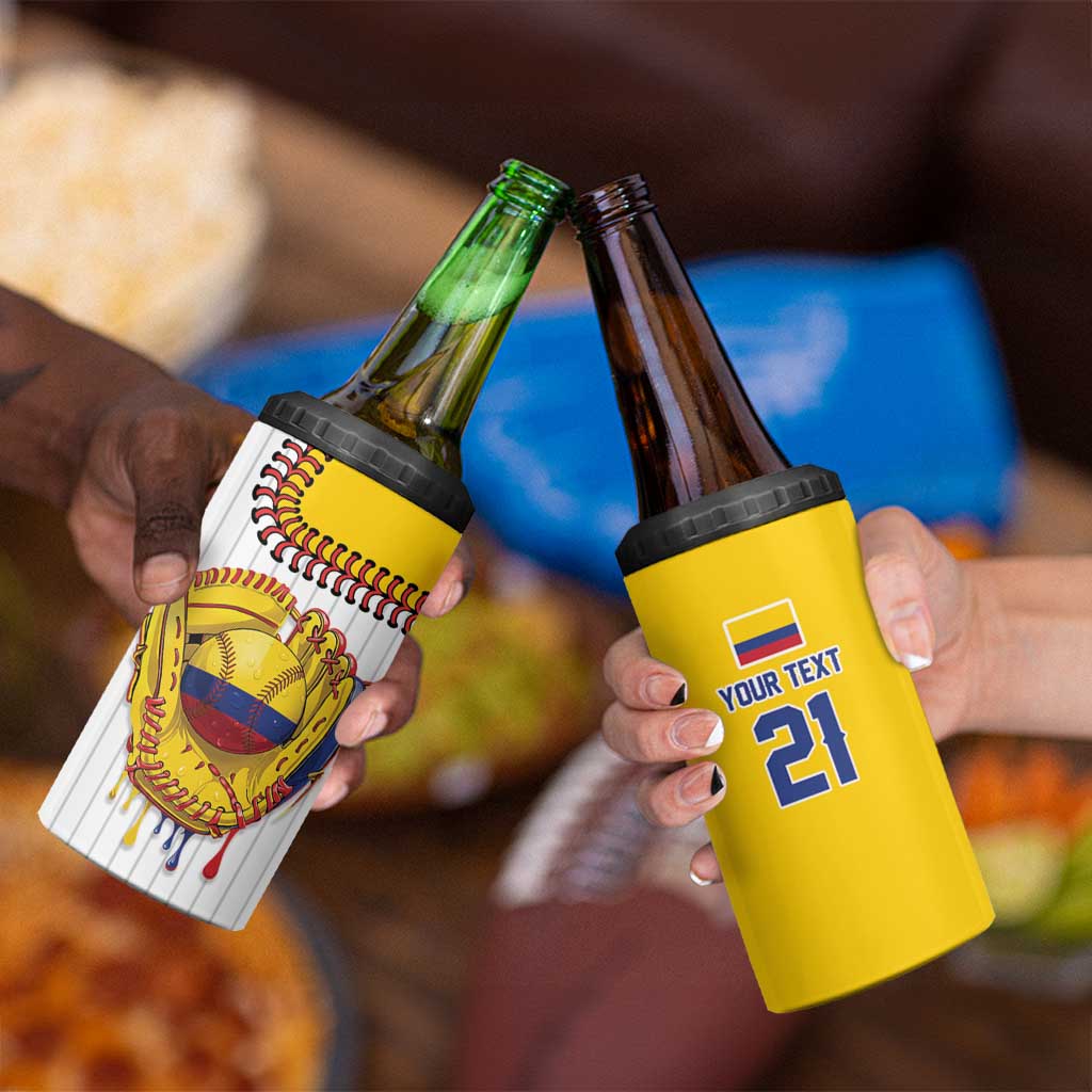 Custom Dripping Baseball Colombia 4 in 1 Can Cooler Tumbler