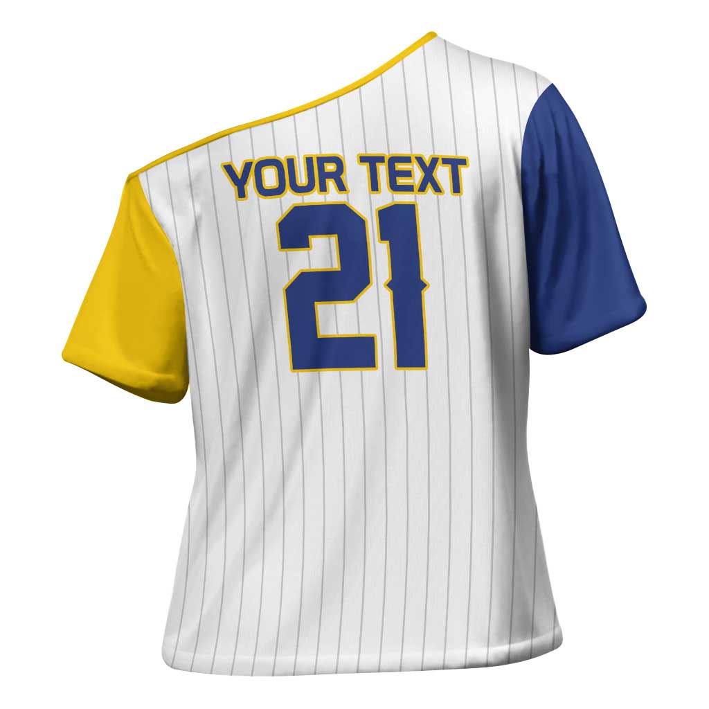 Custom Dripping Baseball Colombia Cross Shoulder Shirt