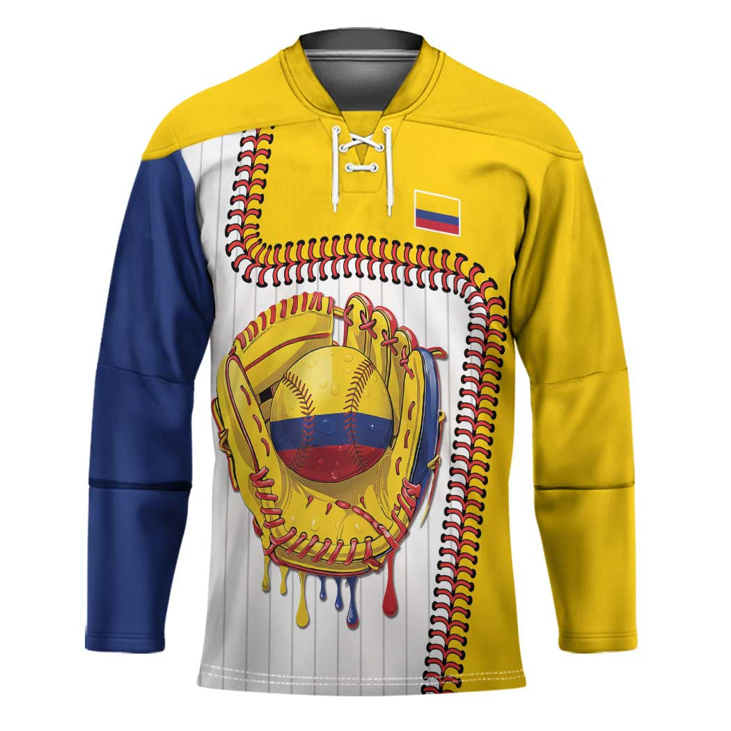 Custom Dripping Baseball Colombia Hockey Jersey