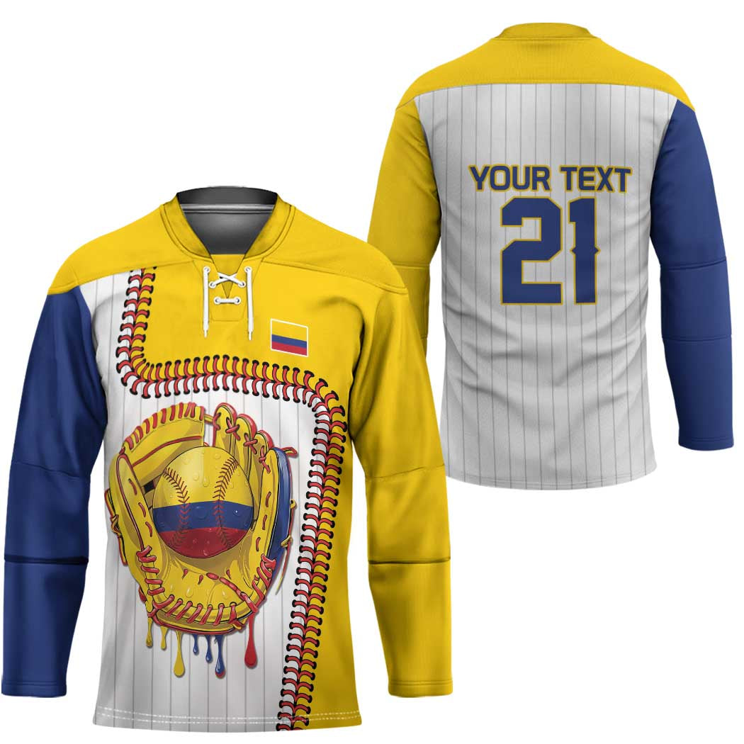 Custom Dripping Baseball Colombia Hockey Jersey
