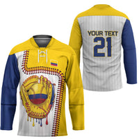 Custom Dripping Baseball Colombia Hockey Jersey