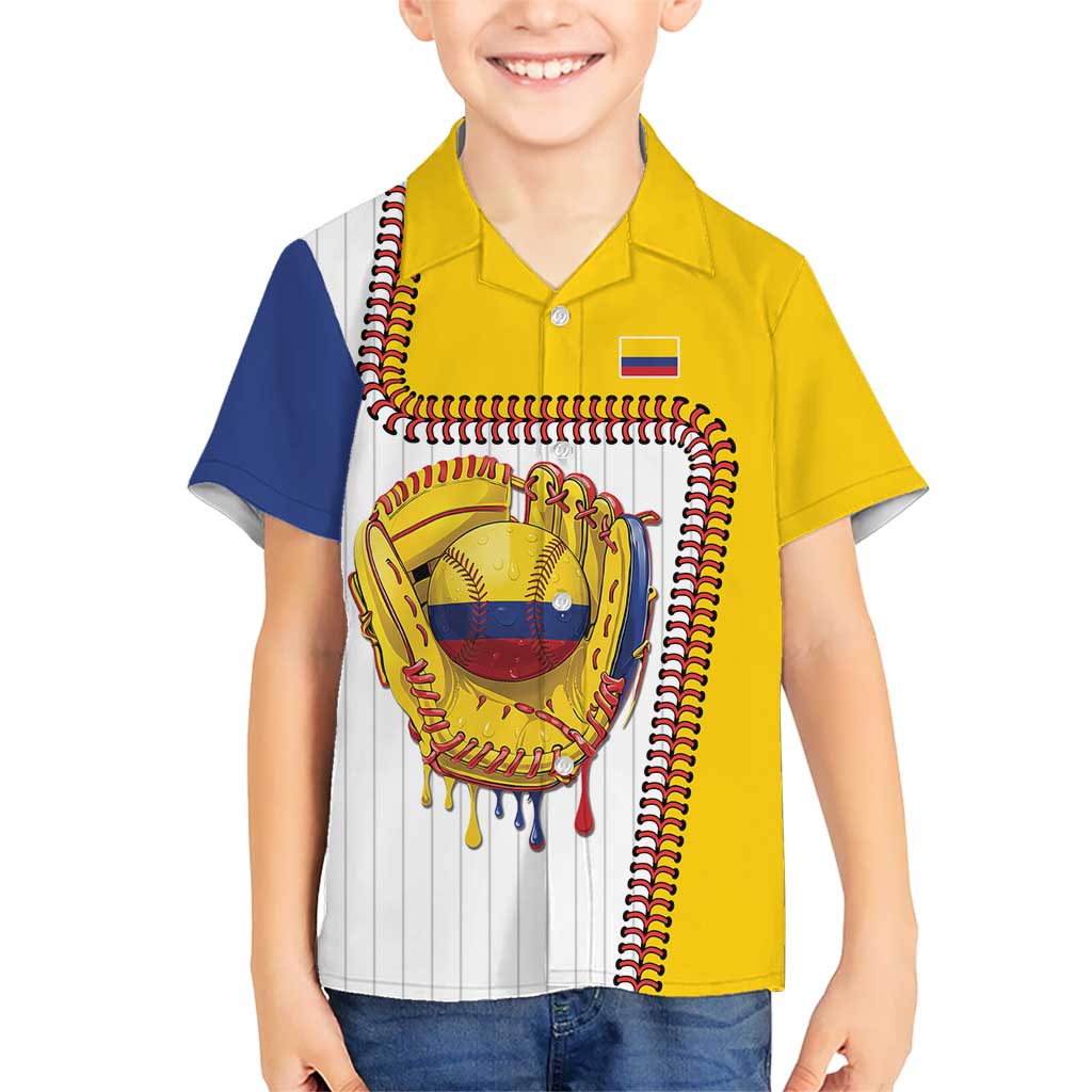 Custom Dripping Baseball Colombia Kid Hawaiian Shirt