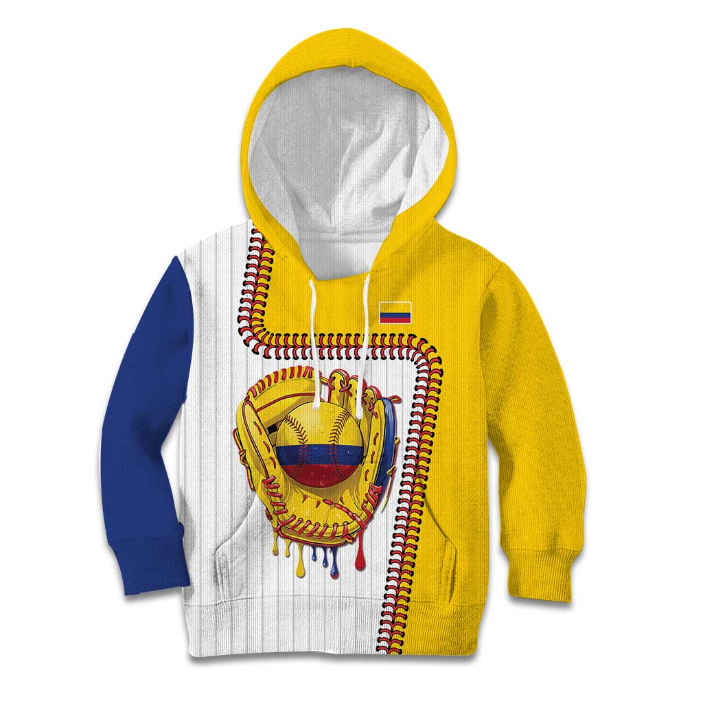 Custom Dripping Baseball Colombia Kid Hoodie