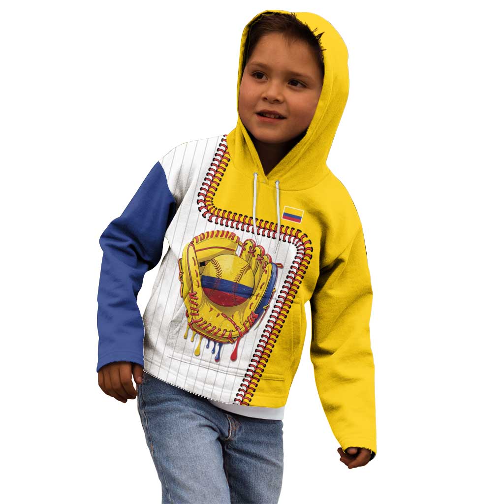 Custom Dripping Baseball Colombia Kid Hoodie