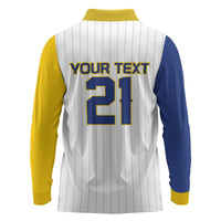 Custom Dripping Baseball Colombia Long Sleeve Polo Shirt