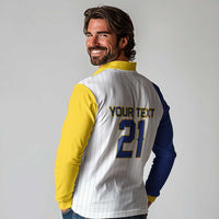 Custom Dripping Baseball Colombia Long Sleeve Polo Shirt
