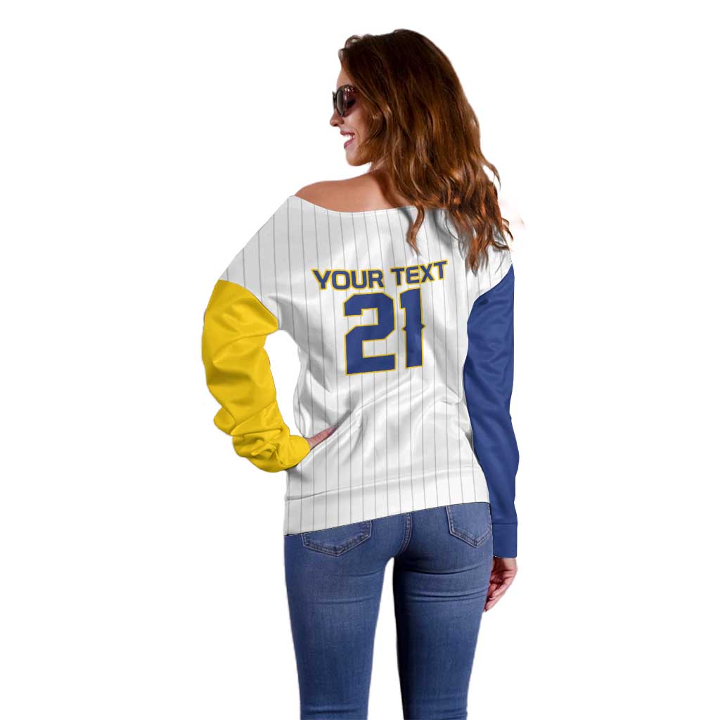 Custom Dripping Baseball Colombia Off Shoulder Sweater
