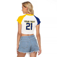 Custom Dripping Baseball Colombia Raglan Cropped T Shirt